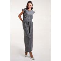 Blue Vanilla Women's Metallic Trousers in Silver | Size: Medium/Large