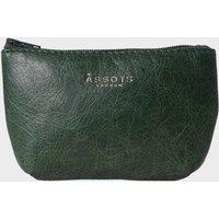 Assots London Women's 'Diana' Full Grain Leather Zip Top Coin Purse in Dark Green