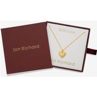 Jon Richard Women's 18K Gold Plated Heart Pendant - Gift Box