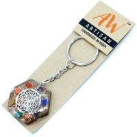 KDMD Women's Orgonite Power Keyring - Octagon Flower of Life