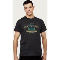 Coto7 Men's Dad Absolute Legend Fathers Day T-Shirt in Black | Size: 2XL