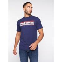 One True Saxon Men's Forever T-Shirt in Navy | Size: XL