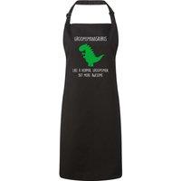 60 SECOND MAKEOVER Men's Groomsman Dinosaur Apron in Black