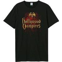 Amplified Men's Bad Blood Hollywood Vampires Logo T-Shirt in Black | Size: Large