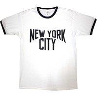 NYC New York Color Men's Text T-Shirt in White | Size: Medium