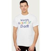 Coto7 Men's World's Greatest Dad Fathers Day T-Shirt in White | Size: Large