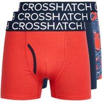 Crosshatch Men's Lynol Boxers 3 Pack in Red | Size: Medium