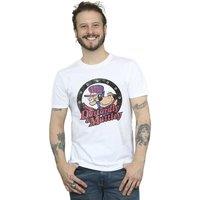 Wacky Races Men's Dastardly & Mutley Circle T-Shirt in White | Size: Small