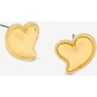 Jon Richard Women's Puff Heart & Cubic Zirconia Stud Earrings in Gold