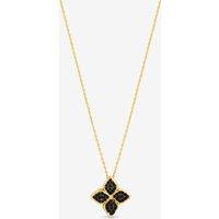 Jon Richard Women's 14K Gold Plated & Jet Druzy Stone Clover Pendant