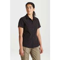 Craghoppers Women's 'Expert Kiwi' Short Sleeved Shirt in Black | Size: 8