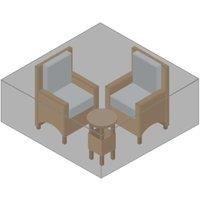 Primrose Small Rectangle Black Garden Furniture Cover - 200 x 80 x 95cm | Size: 200 x 80 x 95 cm