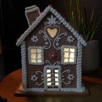 Samuel Alexander 24cm Battery Operated Light up Christmas Gingerbread House Chalet with LEDs