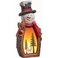 Samuel Alexander 45cm Light up Christmas Woodsman Frosty Glow Snowman with LEDs in Brown