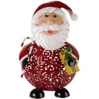 Samuel Alexander 30cm Battery Operated Filigree Santa Folk Light Decoration with LEDs in Red