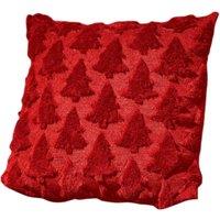 Samuel Alexander 45 x 45cm Soft Fabric Christmas Tree Chair Cushion in Red | Size: 45 x 45 cm