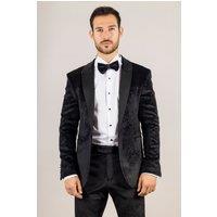 Infinity Leather Men's 3 Piece Velvet Wedding Tuxedo Formal Suit in Black | Size: 40R