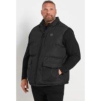 BadRhino Men's Zip Through Gilet in Black | Size: 7-8XL