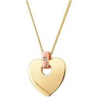 Clogau Women's Cariad 9ct Solid Gold Pendant with Diamond in Metallics