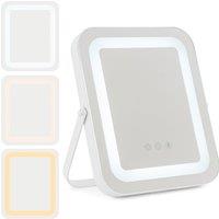 Costway Makeup Vanity Mirror Multi-occasion 3 Color LED Mirror with Smart Touch Control in White