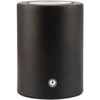 Happy Homewares Modern Rechargeable Can-Style Table Lamp in Matte Black with Touch Dimmer Button