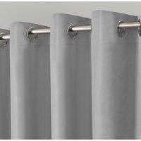 Velosso Modern Blackout Curtains Thermal Ring Top - High-Quality in Silver | Size: 137 cm width x 183 cm drop