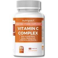 Nutripact Natural Vitamin C Complex - 60 Vegan Capsules in Orange | Size: Pack of 60