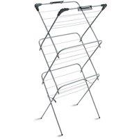 Libbi Lou 3-Tier Clothes Airer Foldable Indoor Drying Rack with 14m Drying Space in Metallic Silver