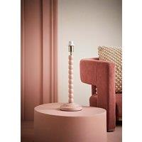 ValueLights Bobbins Painted Rose Pink Table Lamp Base Light in Pale Pink