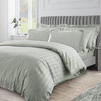 Velosso Elegant Embossed Design Duvet Cover & Pillowcase Set in Light Green | Size: King