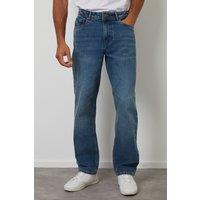 Threadbare Men's Loose Fit Jeans in Mid Blue | Size: 34R