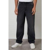 Threadbare Men's Loose Fit Jeans in Grey | Size: 34R