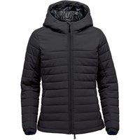 Stormtech Women's Nautilus Quilted Hooded Jacket in Black | Size: 3XL