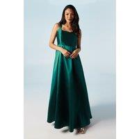 Coast Women's Scoop Neck Full Skirted Twill Bridesmaid Dress in Emerald | Size: 8