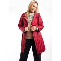 Weird Fish Women's Anika Plain Showerproof Jacket in Red | Size: 12