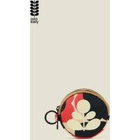 Orla Kiely Women's Pi Coin Purse - Floating Flower Navy Red