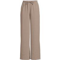 Lands' End Women's Flowing Woven Trousers with Elastic Waistband in Taupe | Size: 20