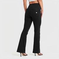 Freddy Women's WR.UP Denim with Front Pockets Super High Waisted Flare Jeans in Black | Size: XS