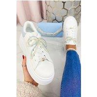 Sparkly Pearl Bow Chunky Trainers