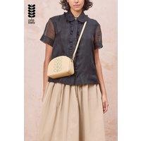 Orla Kiely Women's Babaluna Leather Crossbody - Whipstitch Stem Cream in Beige