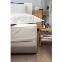 The Lyndon Company Luxury 200 Thread Count 100% Cotton Fitted Sheets in Taupe | Size: Double Fitted