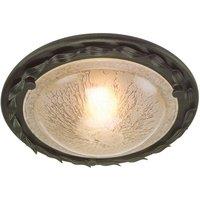 Netlighting Olivia 1 Light Flush Ceiling Light Black Gold E27