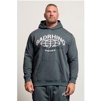 BadRhino Men's Worldwide Print Hoodie in Blue | Size: XL