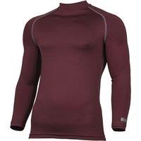Rhino Men's Thermal Underwear Long Sleeve Base Layer Vest Top in Maroon | Size: XS