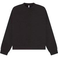 Casual Classics Men's Premium Extended Neckline Boxy Oversized Sweatshirt in Black | Size: 3XL