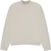 Casual Classics Men's Premium Extended Neckline Boxy Oversized Sweatshirt in Stone | Size: Small