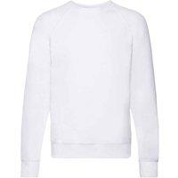 Fruit of the Loom Men's Lightweight Raglan Sweatshirt in White | Size: Small