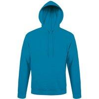 SOL'S Men's Snake Hooded Sweatshirt Hoodie in Aqua | Size: Medium