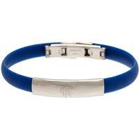 Rangers FC Men's Silicone Crest Bracelet in Mid Blue