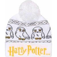 Harry Potter Men's Snow Hedwig Beanie in White